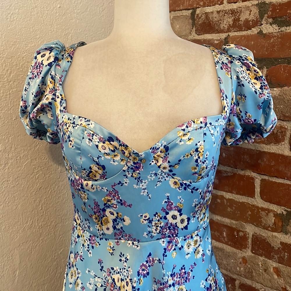 ZARA - SATIN EFFECT PRINT DRESS - Picture 5 of 10
